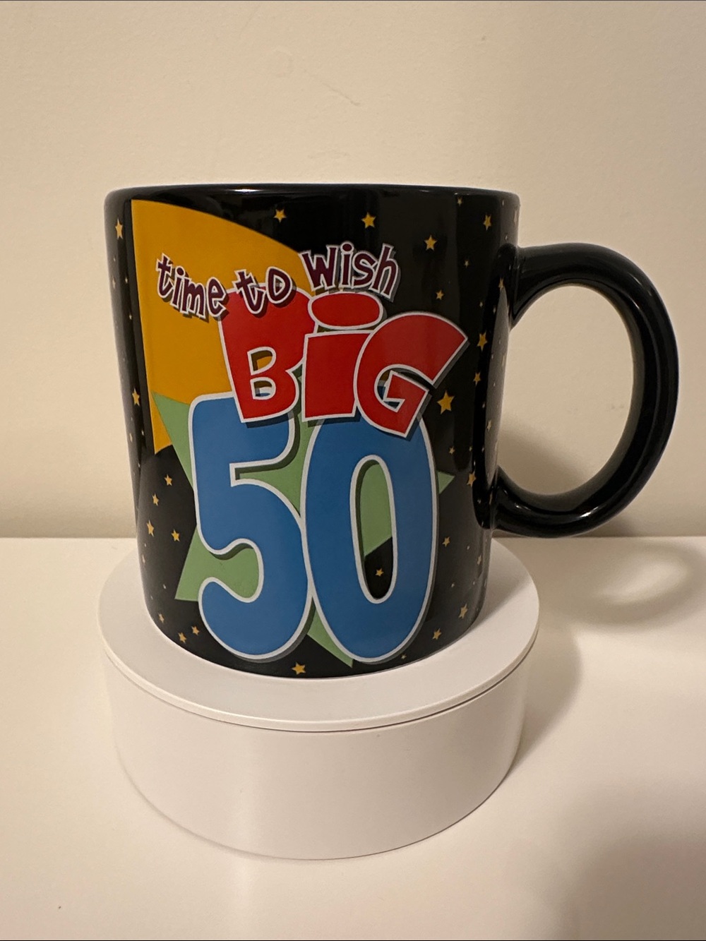 Big 50 Celebration Ceramic Mug - Black 20 oz